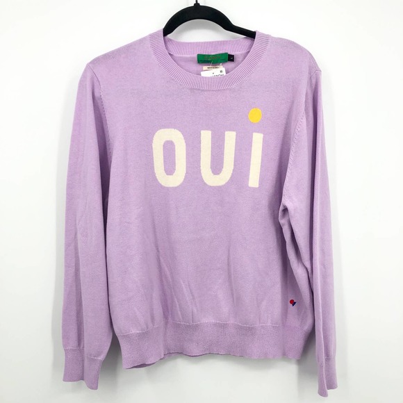 NEW Claire V. Classic Sweater Oiu Lavender Pullover Large Crew Neck Sweater - Picture 4 of 8